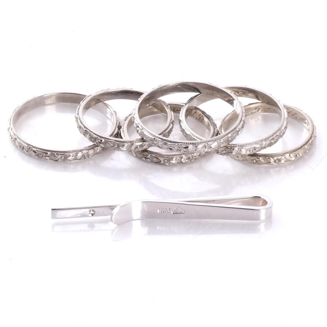 Six 14k White Gold Bands (1 of 5)