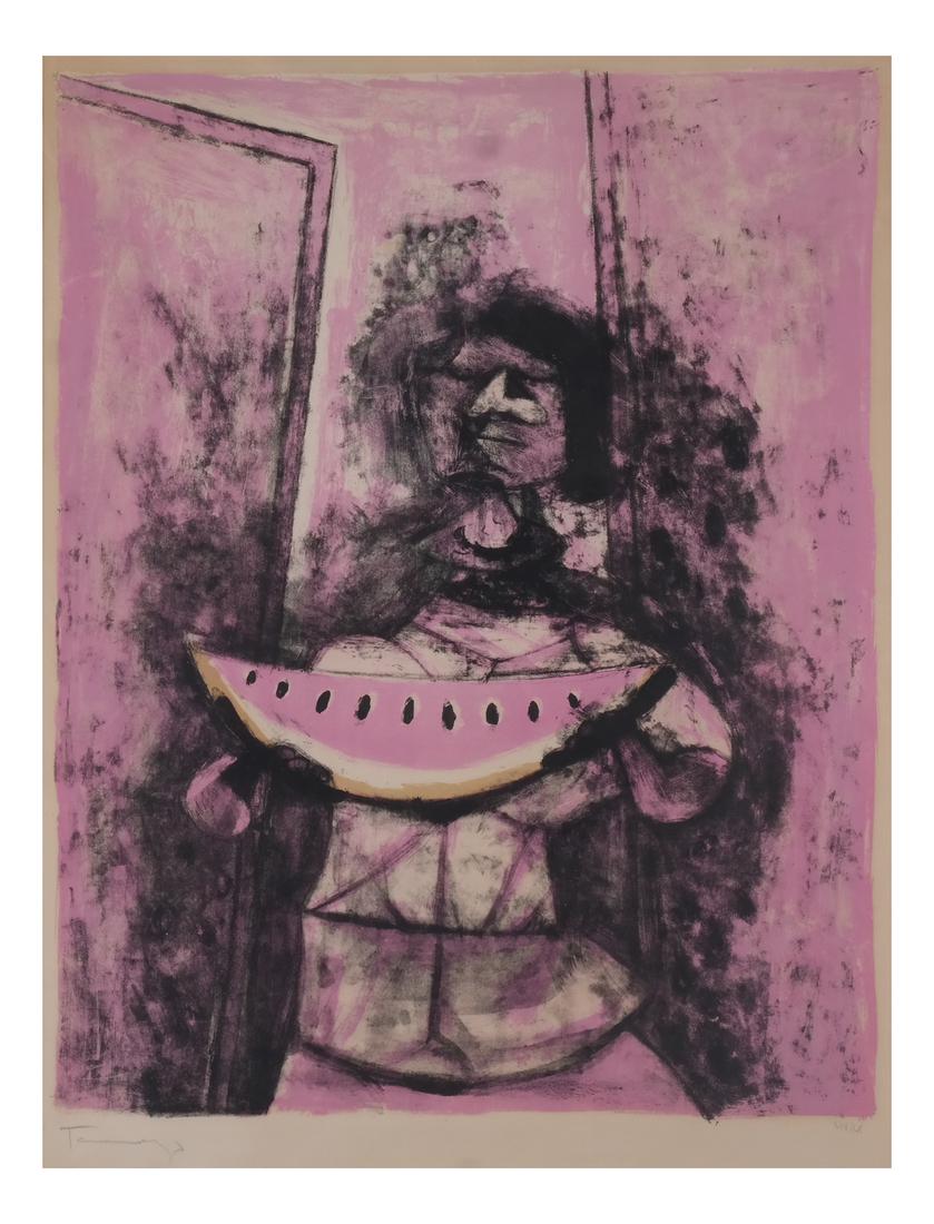 Rufino Tamayo (Mexican): Boy With Watermelon, Litho (1 of 7)