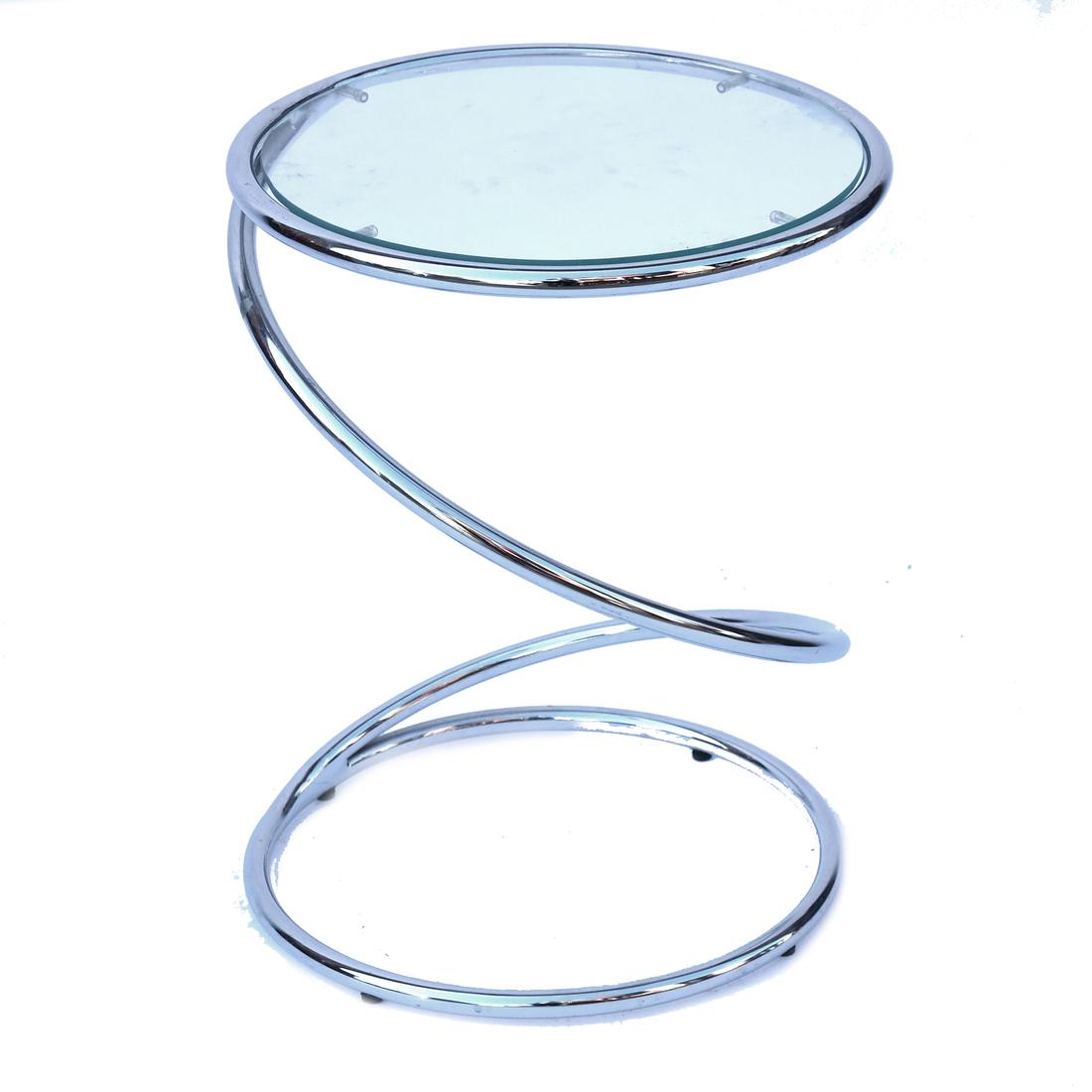 Modern Eileen Gray-Style Chrome Table (1 of 3)