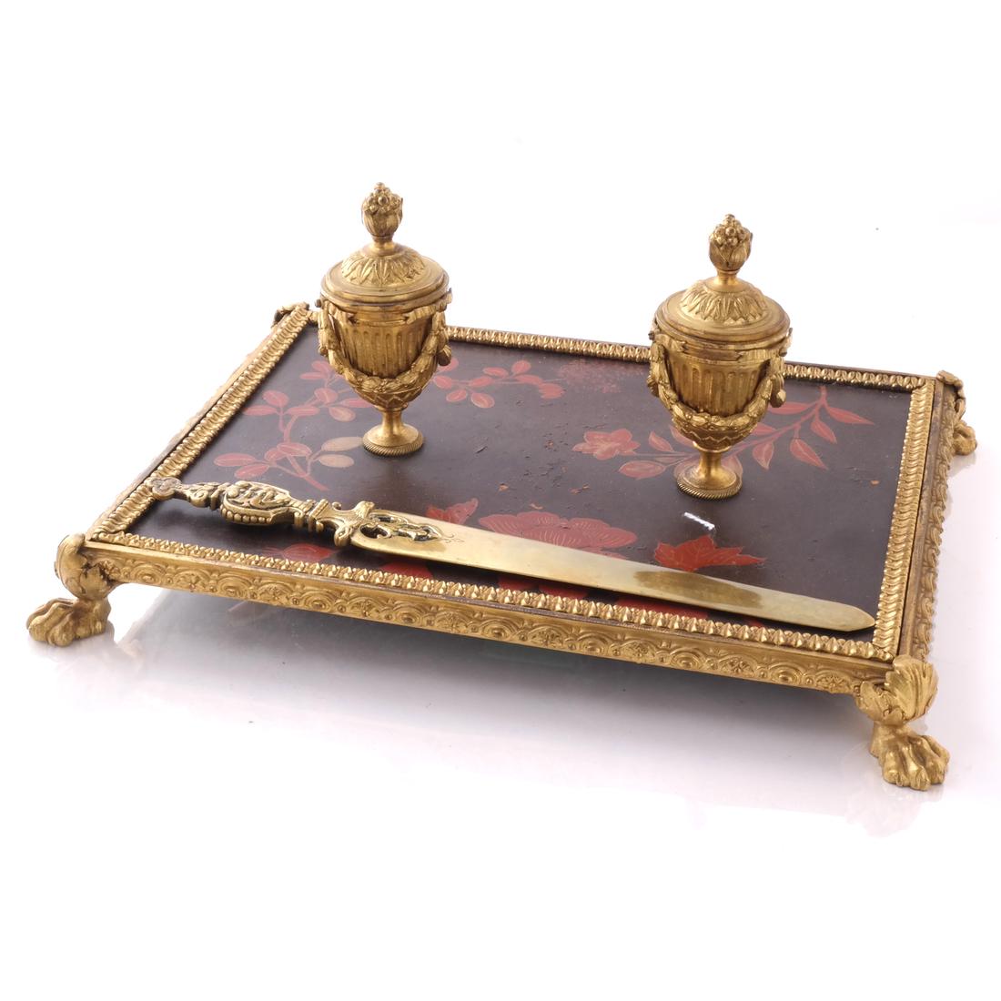 Louis XVI-Style Encrier (Inkwell) and Opener (1 of 6)