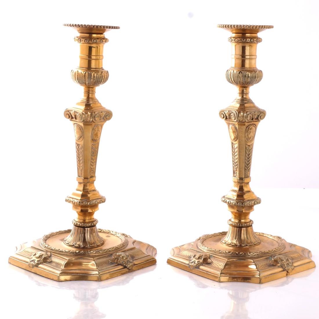 Pair Antique Louis XVI Candlesticks (1 of 8)