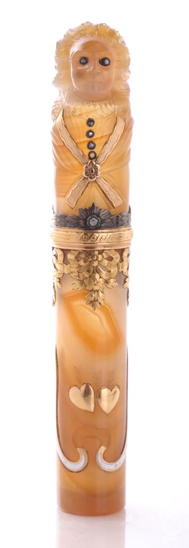 Agate, Enamel, Gold Perfume Bottle (1 of 6)