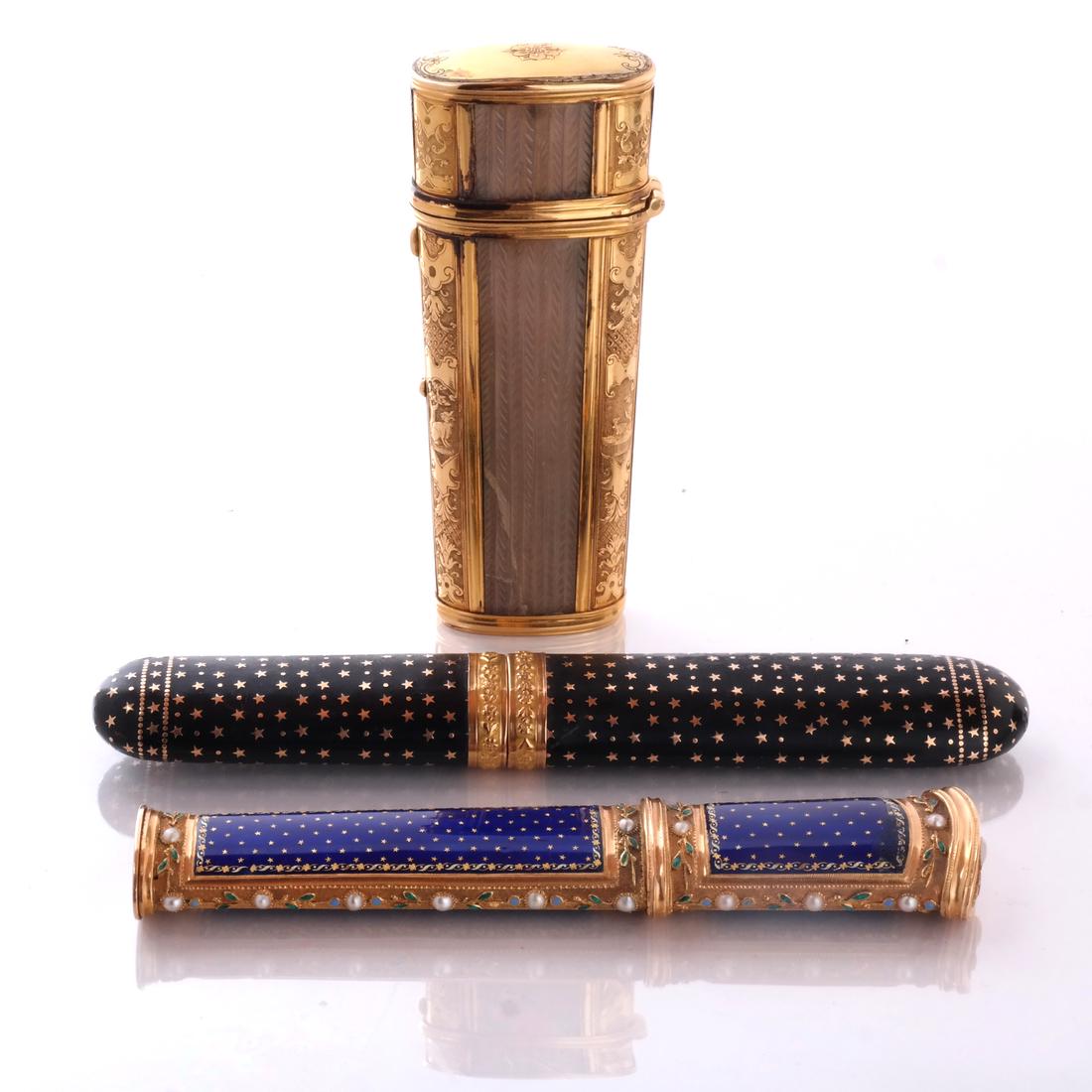 Group of Three Etuis, 19th C. (1 of 10)