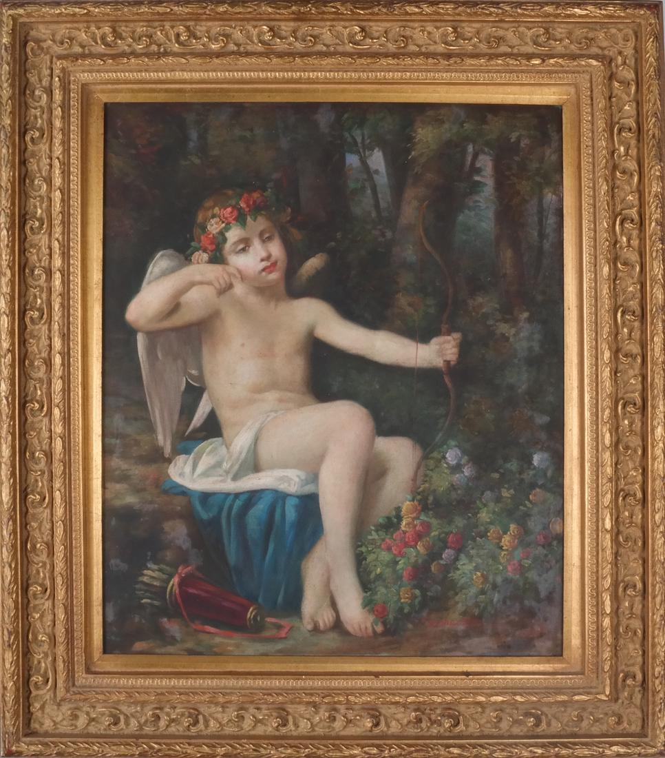 Seated Cupid in Garden - Giclee (1 of 6)