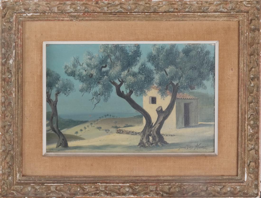 Jean Pierre Klanz: Surrealistic Landscape, Oil on Panel (1 of 5)