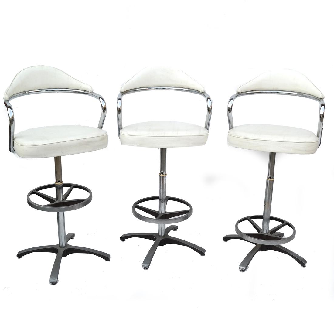 Three Modern Chrome Bar Stools (1 of 6)