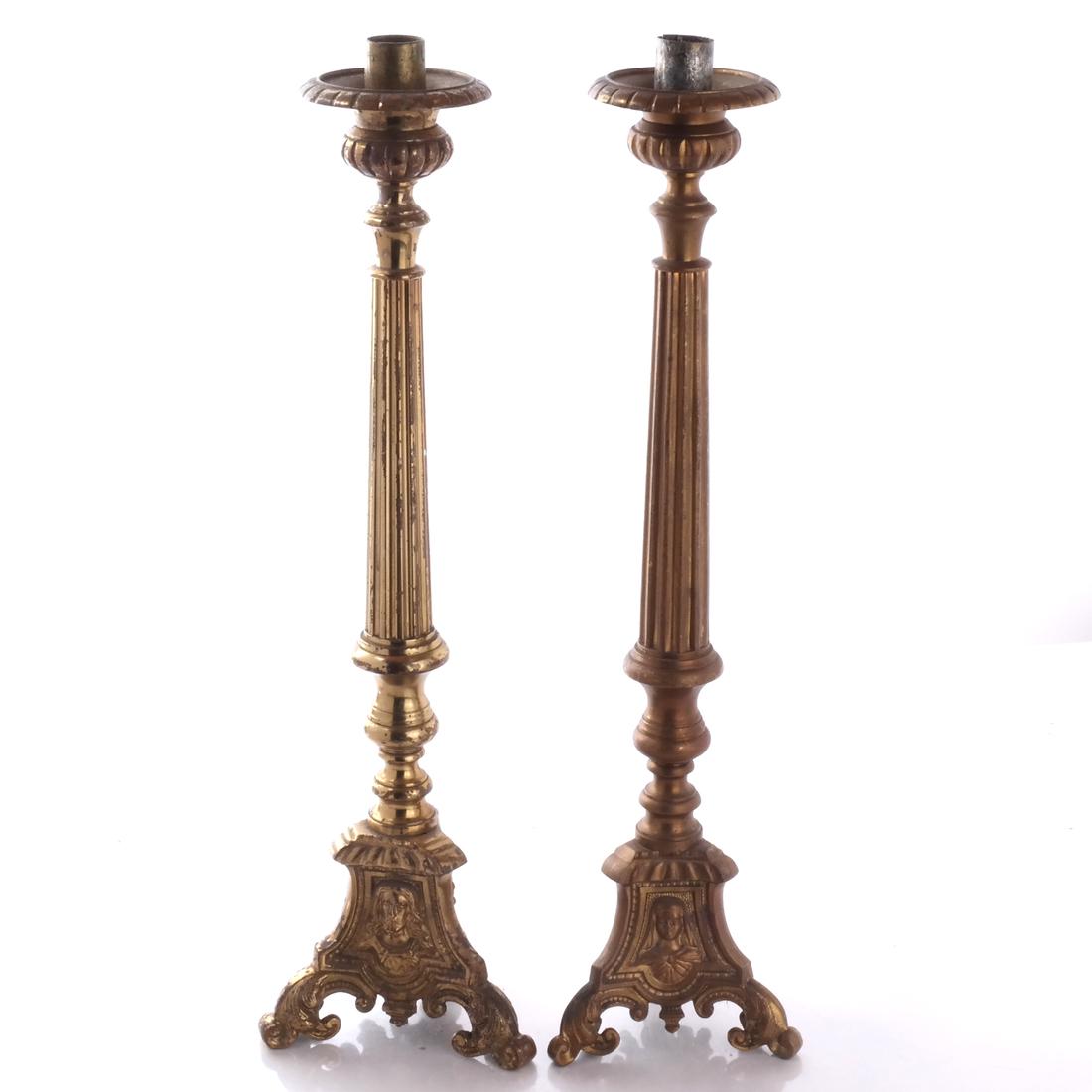 Bronze Pricket Stick-Form Candlesticks (1 of 4)