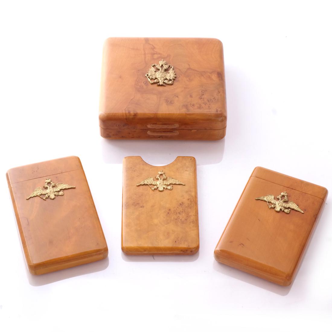 4 Russian Birch Boxes (1 of 4)