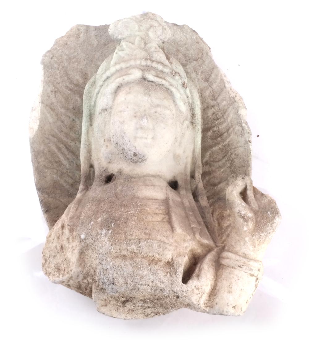 Asian Limestone Carving of Buddha (1 of 5)
