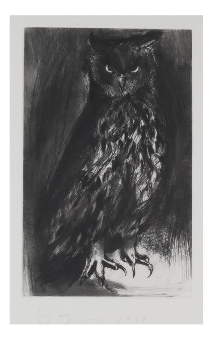 Jim Dine Owl Etching, 1996, #17/20 (1 of 5)