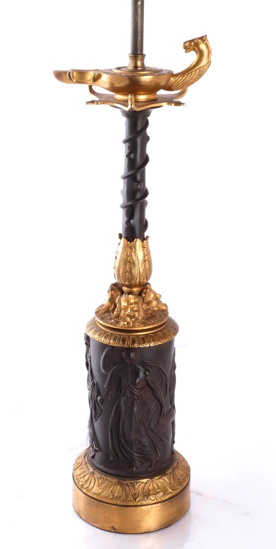 Empire Gilt Decorated Lamp (1 of 4)