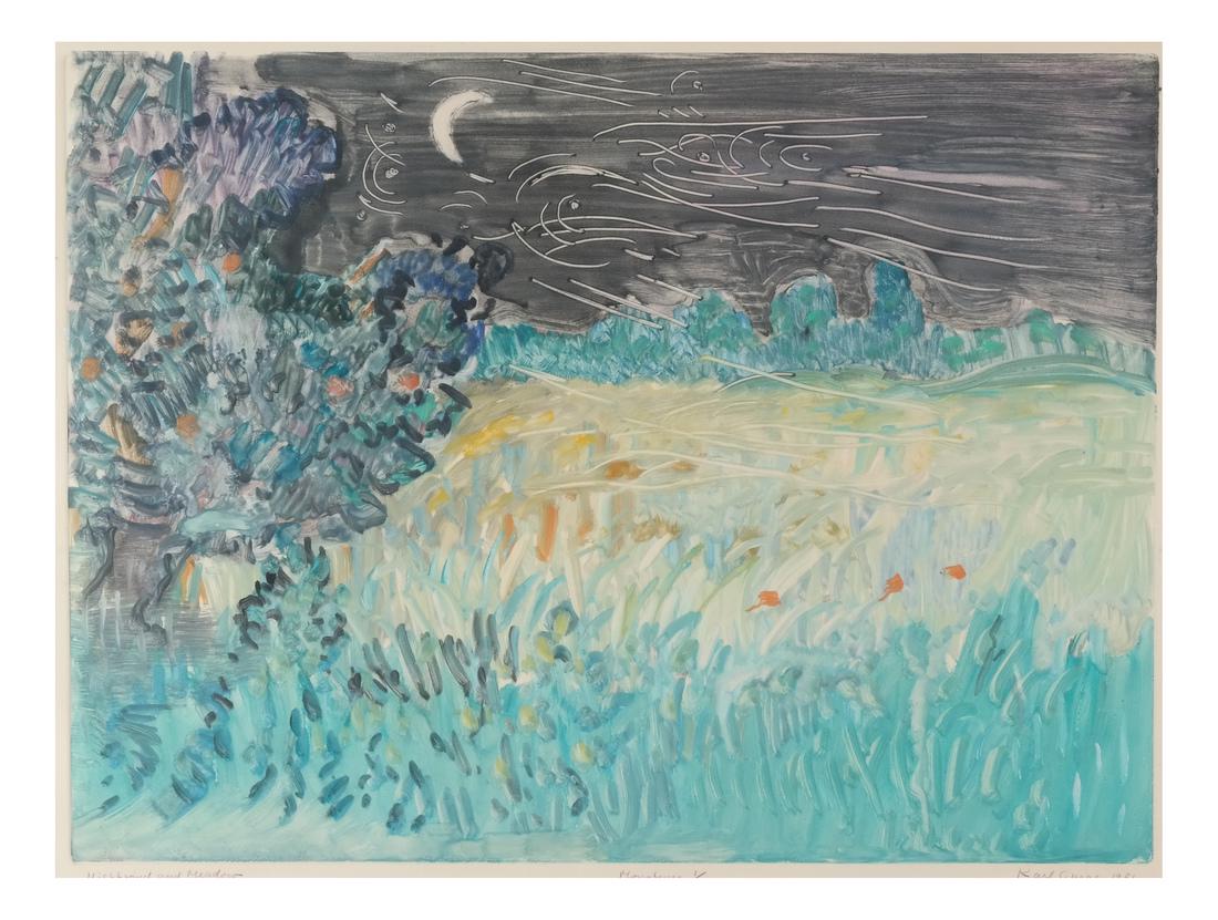 Karl Schrag, Night Wind - Monotype Print (1 of 6)