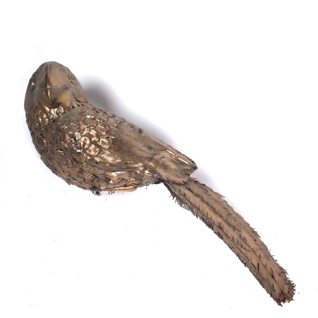 Sergio Bustamante Brass Parrot Sculpture (1 of 5)