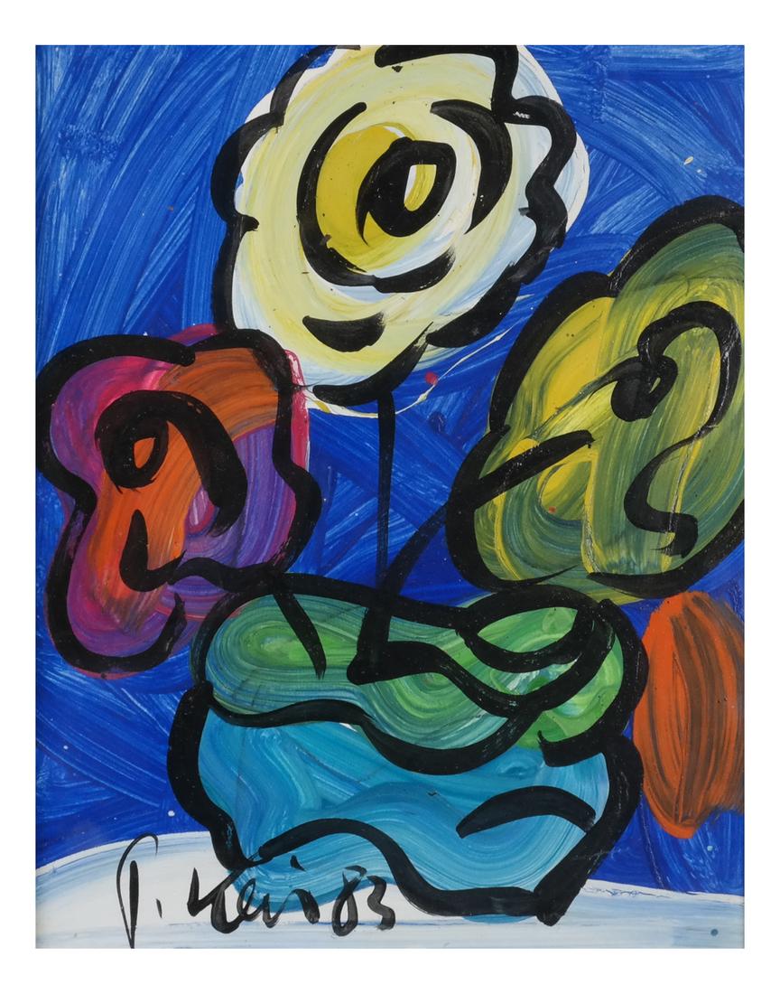 Peter Keil: Abstract Flowers, Oil/Board (1 of 6)