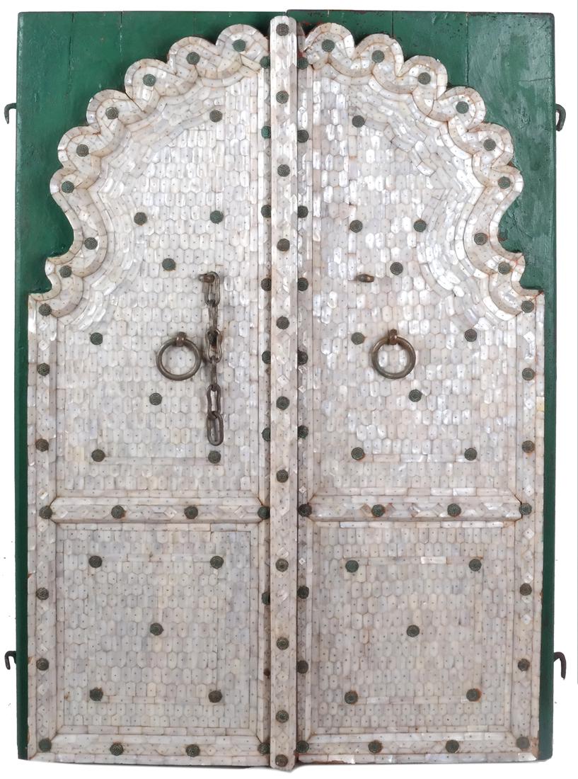 Pair of Indian Mother-of-Pearl Doors (1 of 5)