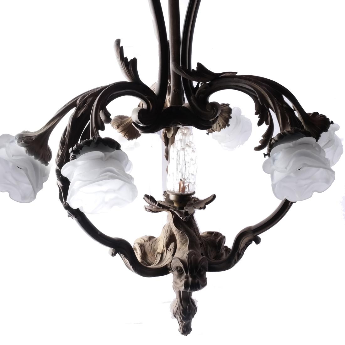 19th C. Rococo Allegorical French Chandelier (1 of 4)