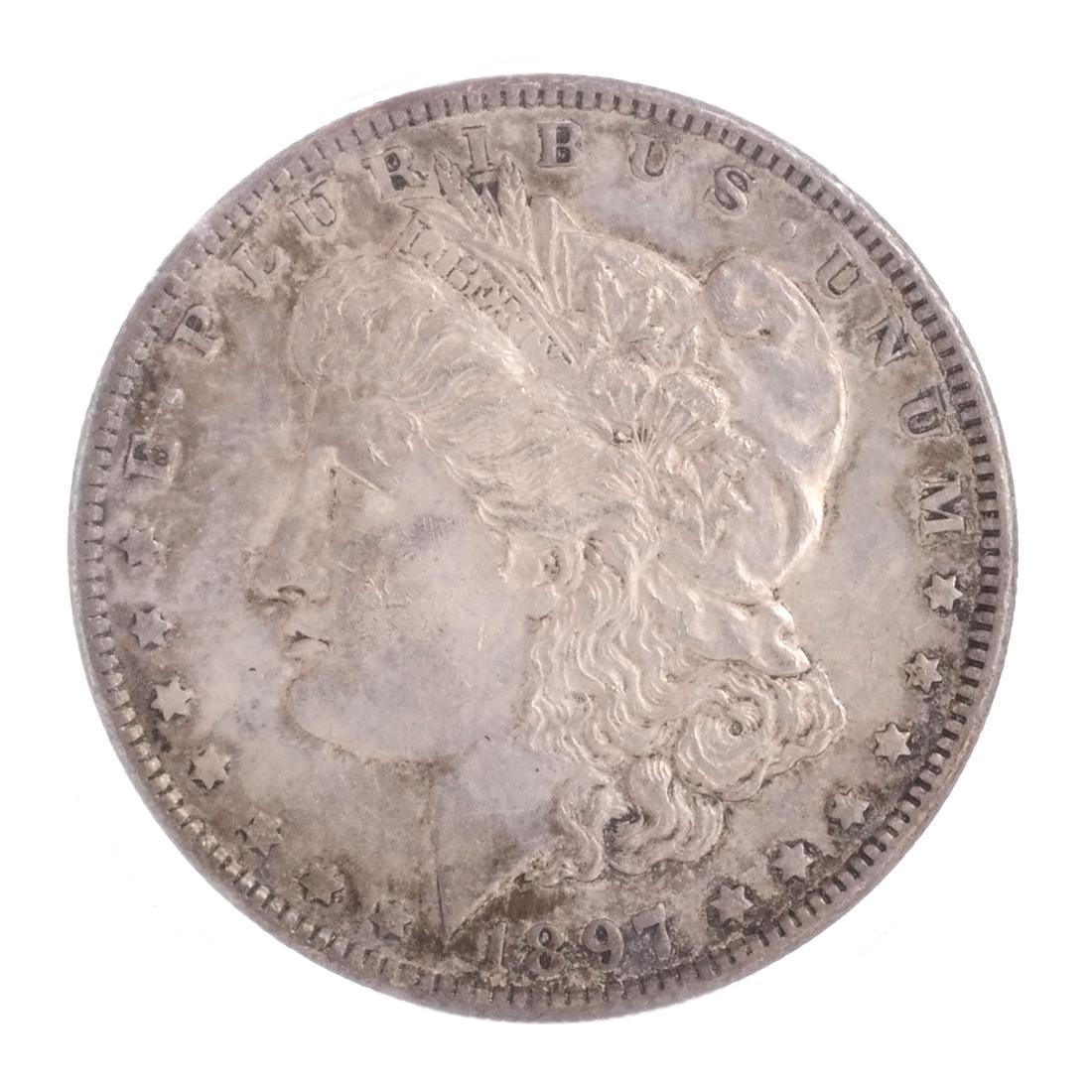 1897 Morgan Dollar, UNC. (1 of 2)