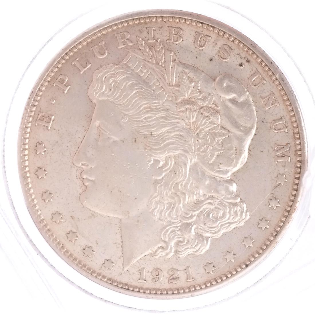 1921-D Morgan Dollar, M.S. 60 (1 of 2)