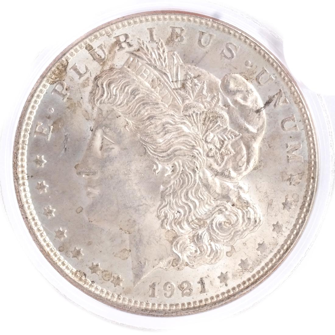 1921 Morgan Dollar, MS 63 (1 of 2)