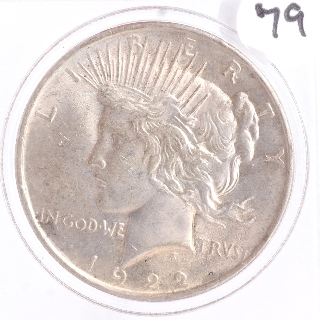 1922 Peace Dollar, B.U. (1 of 2)