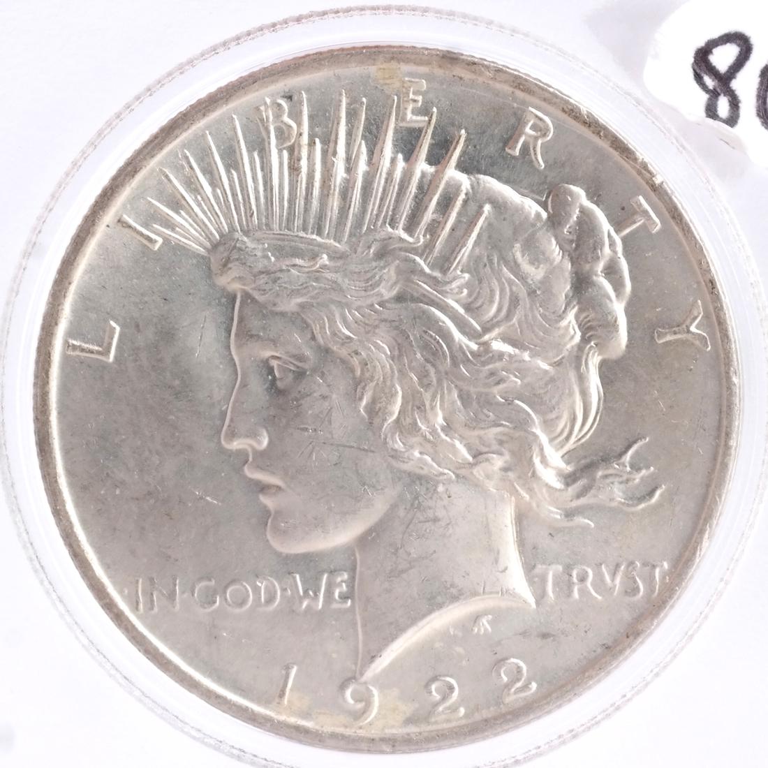 1922 Peace Dollar, MS63 (1 of 2)