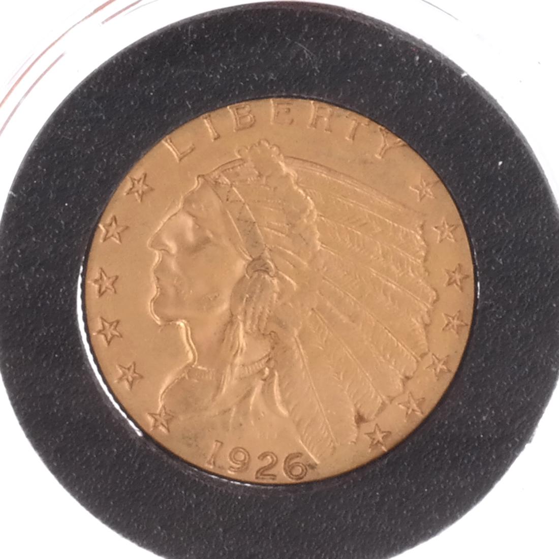 1926 $2 1/2 Gold Indian Head, V.F. (1 of 2)