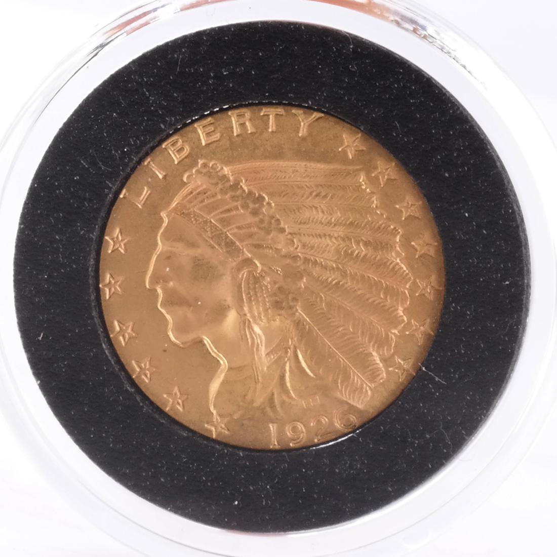 1926 $2 1/2 Gold Indian Head, A.U. (1 of 2)