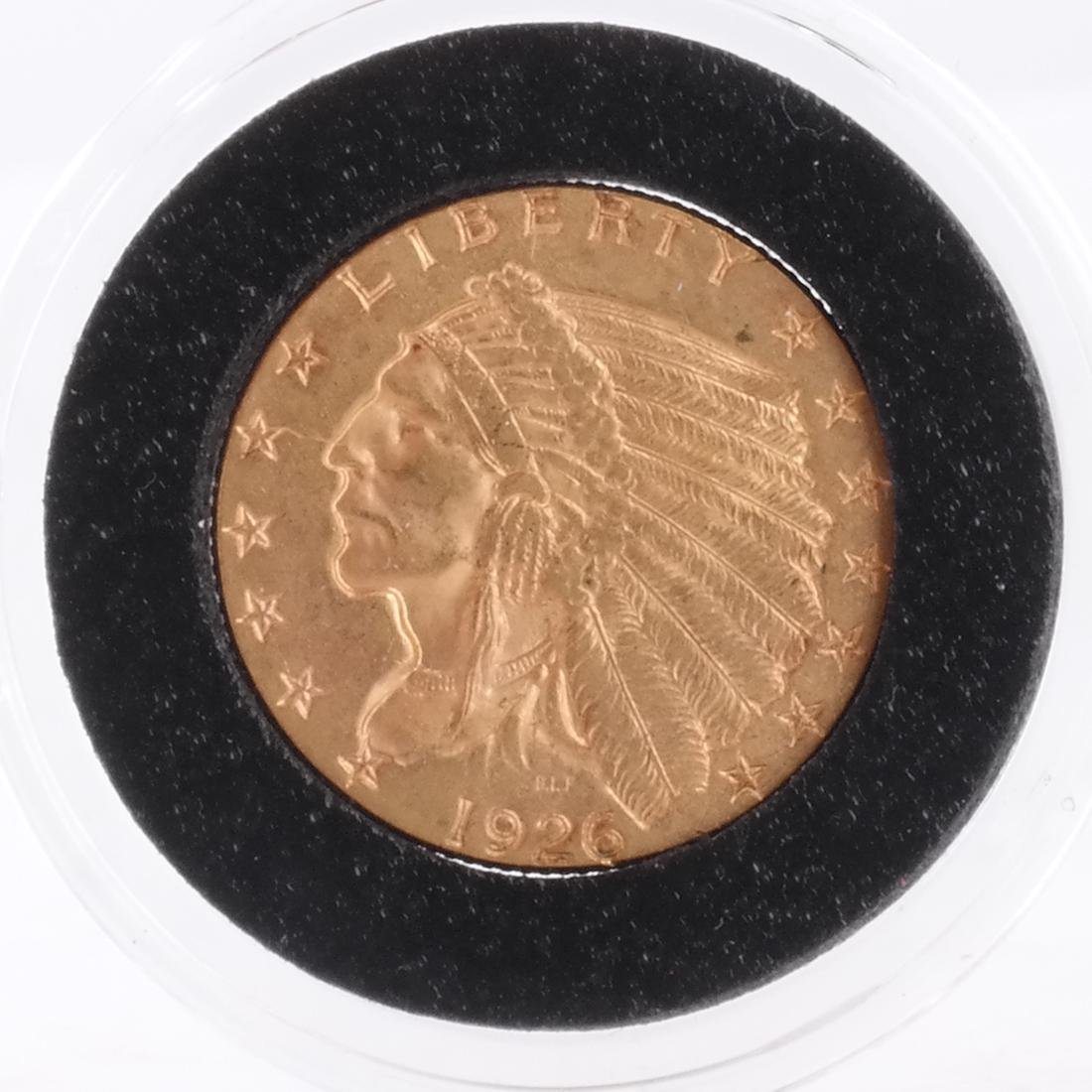 1926 $2 1/2 GOLD INDIAN HEAD, A.U. (1 of 2)