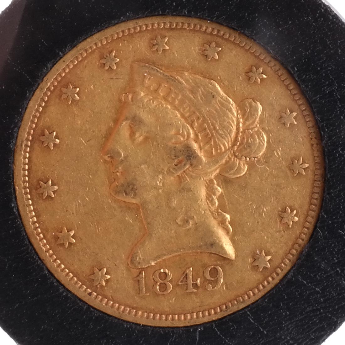 1849 $10 Gold Liberty Head, V.F. (1 of 2)
