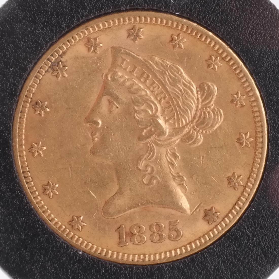 1885 $10 Gold Liberty Head, X.F. (1 of 2)
