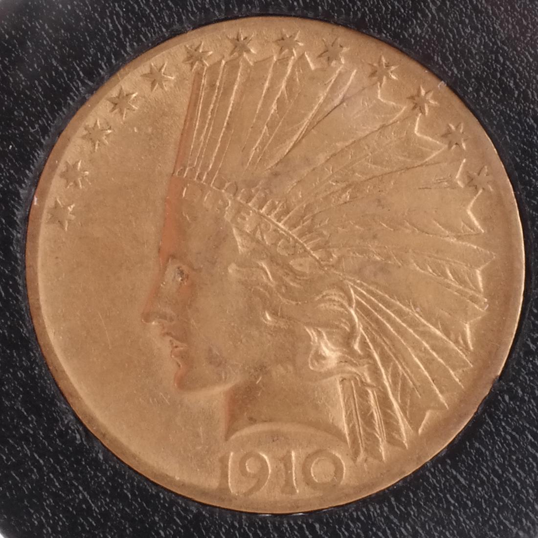 1910 $10 Gold Indian Head, V.F. (1 of 2)