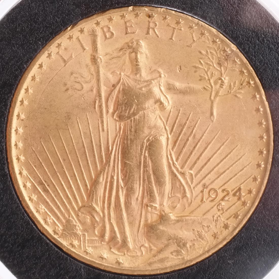 1924 $20 Gold Saint Gaudens, MS 63 (1 of 2)