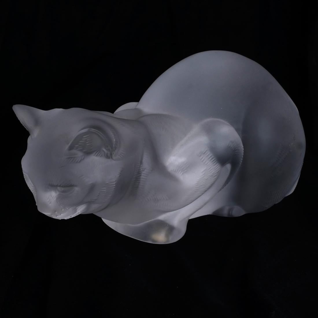 Lalique France Glass Cat (1 of 5)