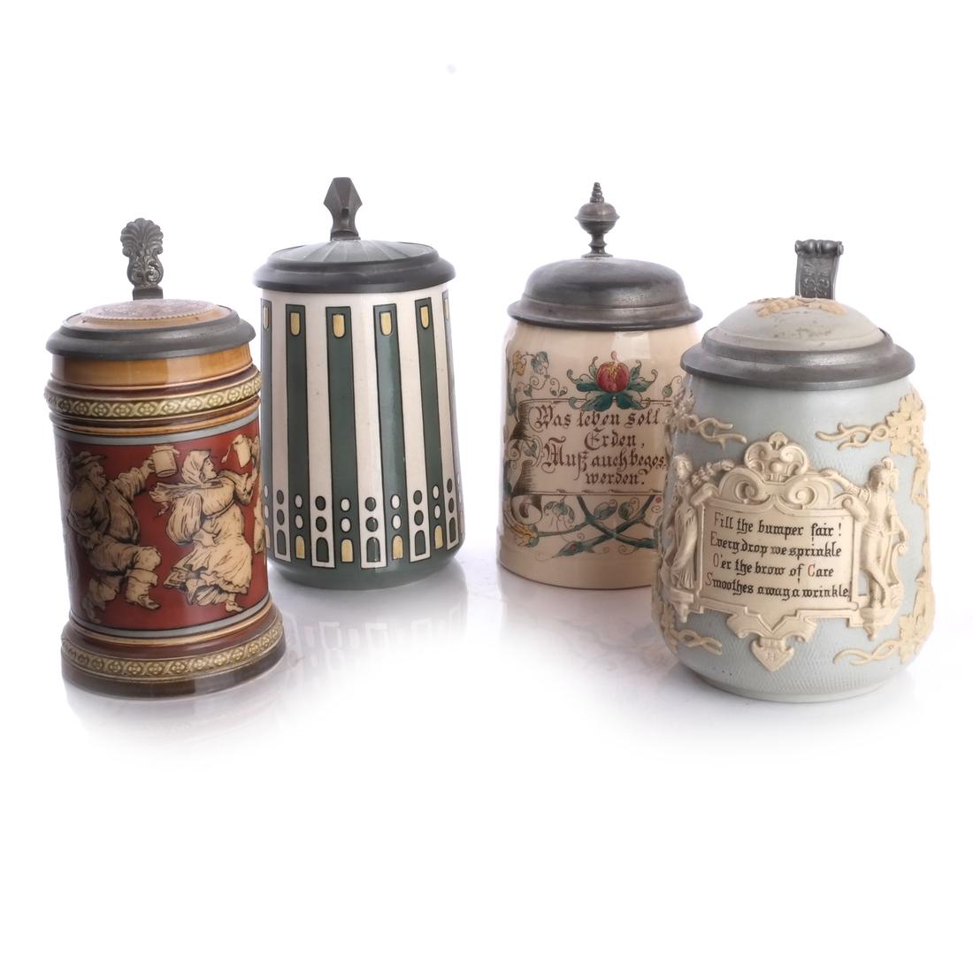 Mettlach and Villeroy & Boch Pottery Steins (1 of 8)