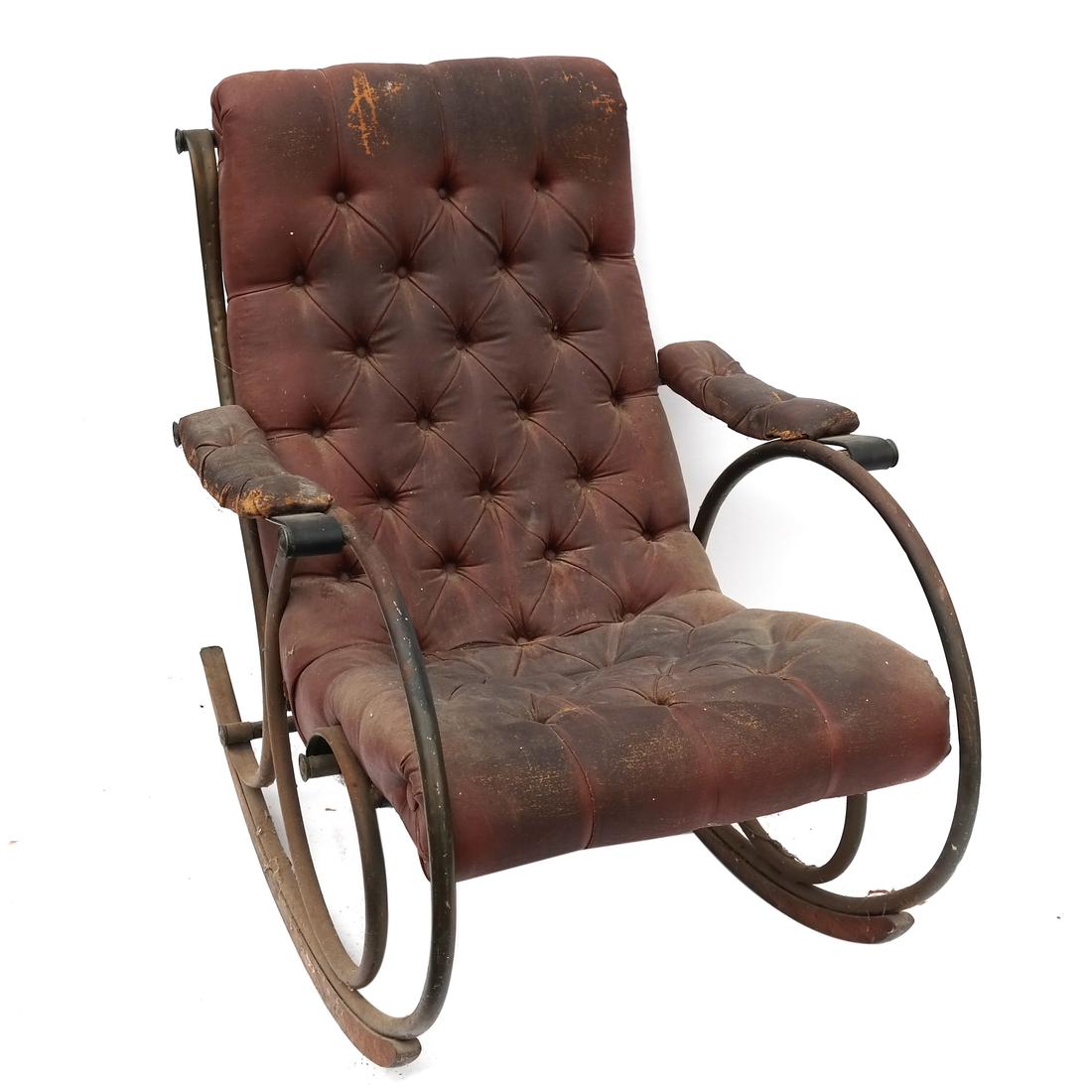 Antique Iron Rocking Chair