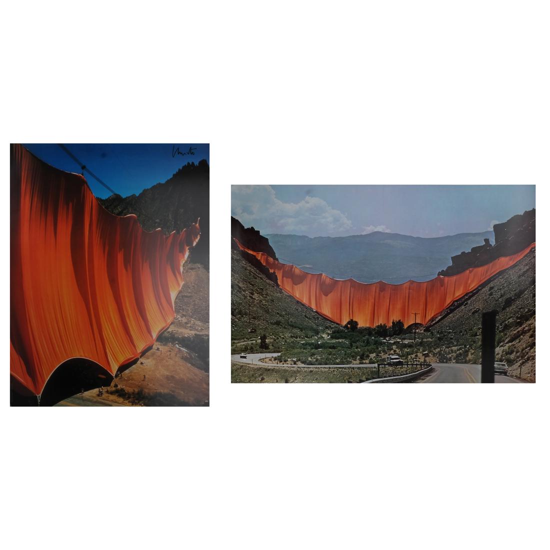Christo: Valley Curtain Colorado (2) Two Images (1 of 8)