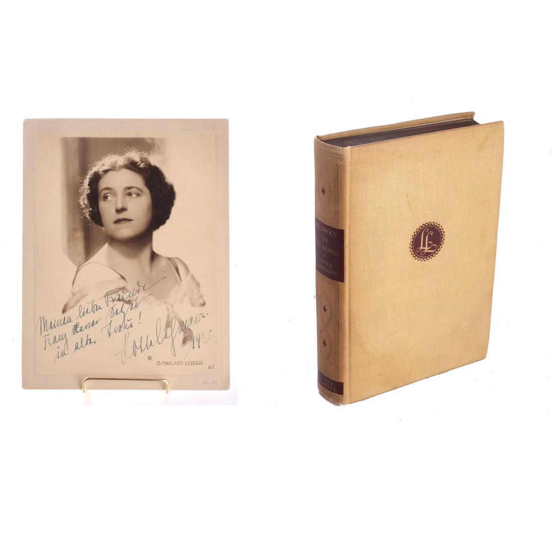 Lotte Lehmann Signed Photo and Book (1 of 9)