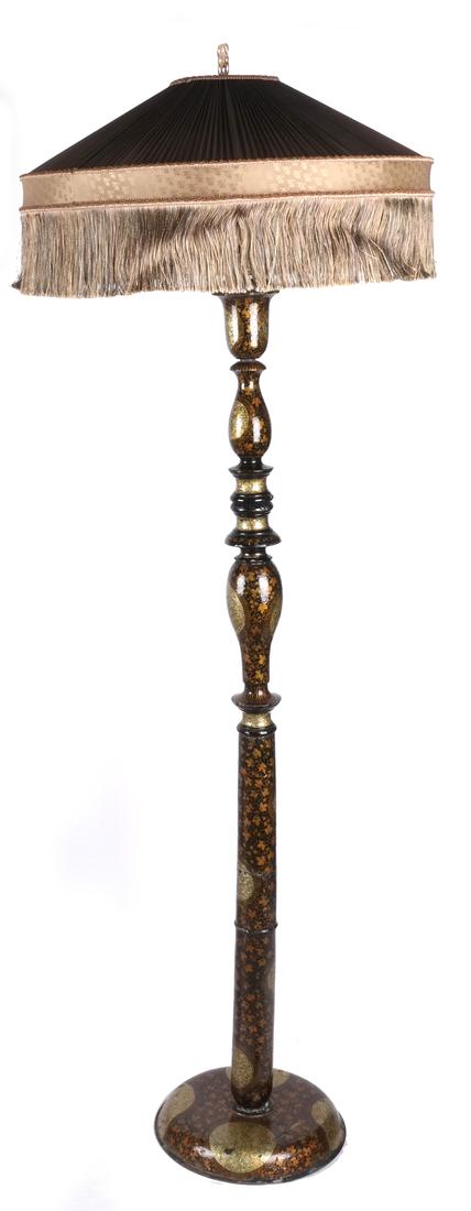 Antique Floral Decorated Floor Lamp (1 of 7)