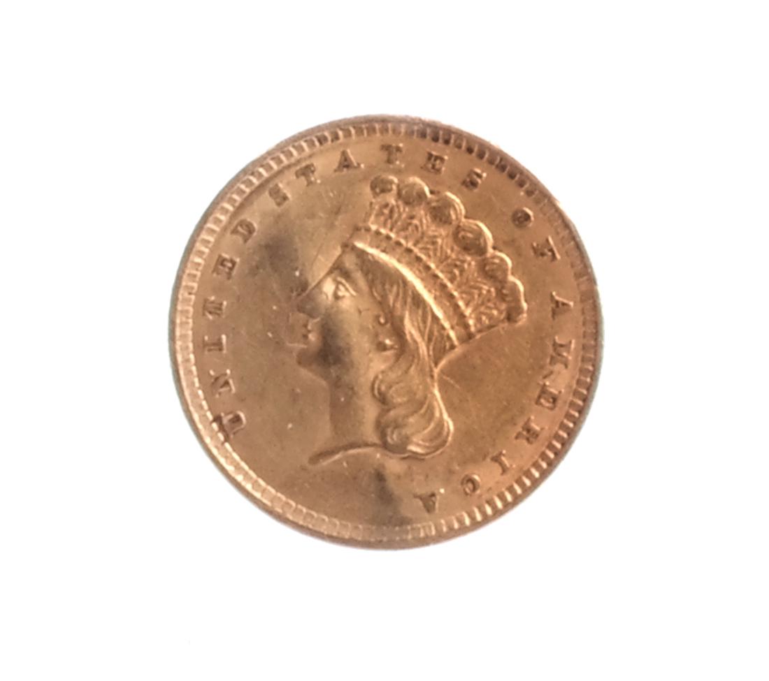 1857 $1 Indian Princess, Gold (1 of 2)