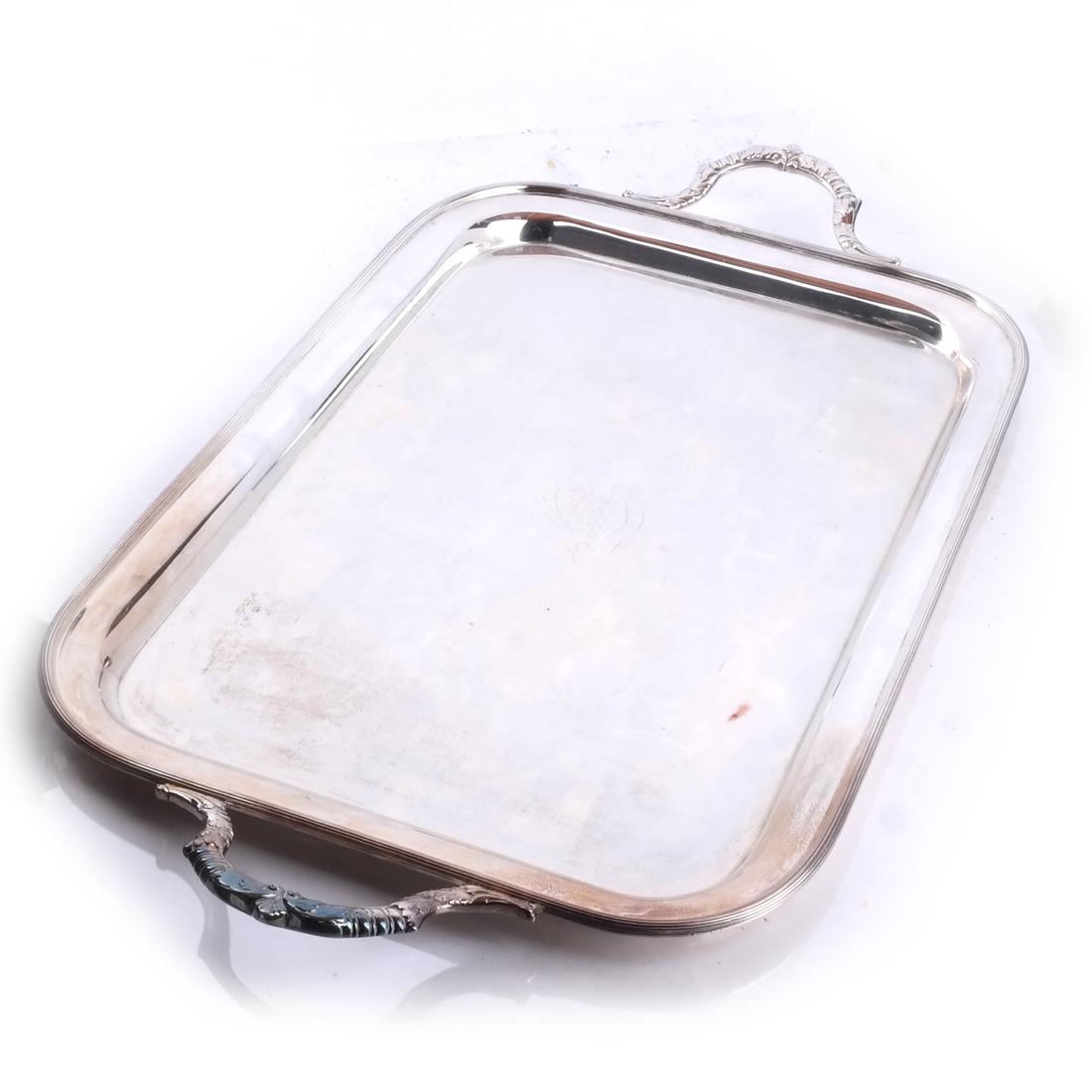 Sheffield Silverplate Serving Tray (1 of 3)