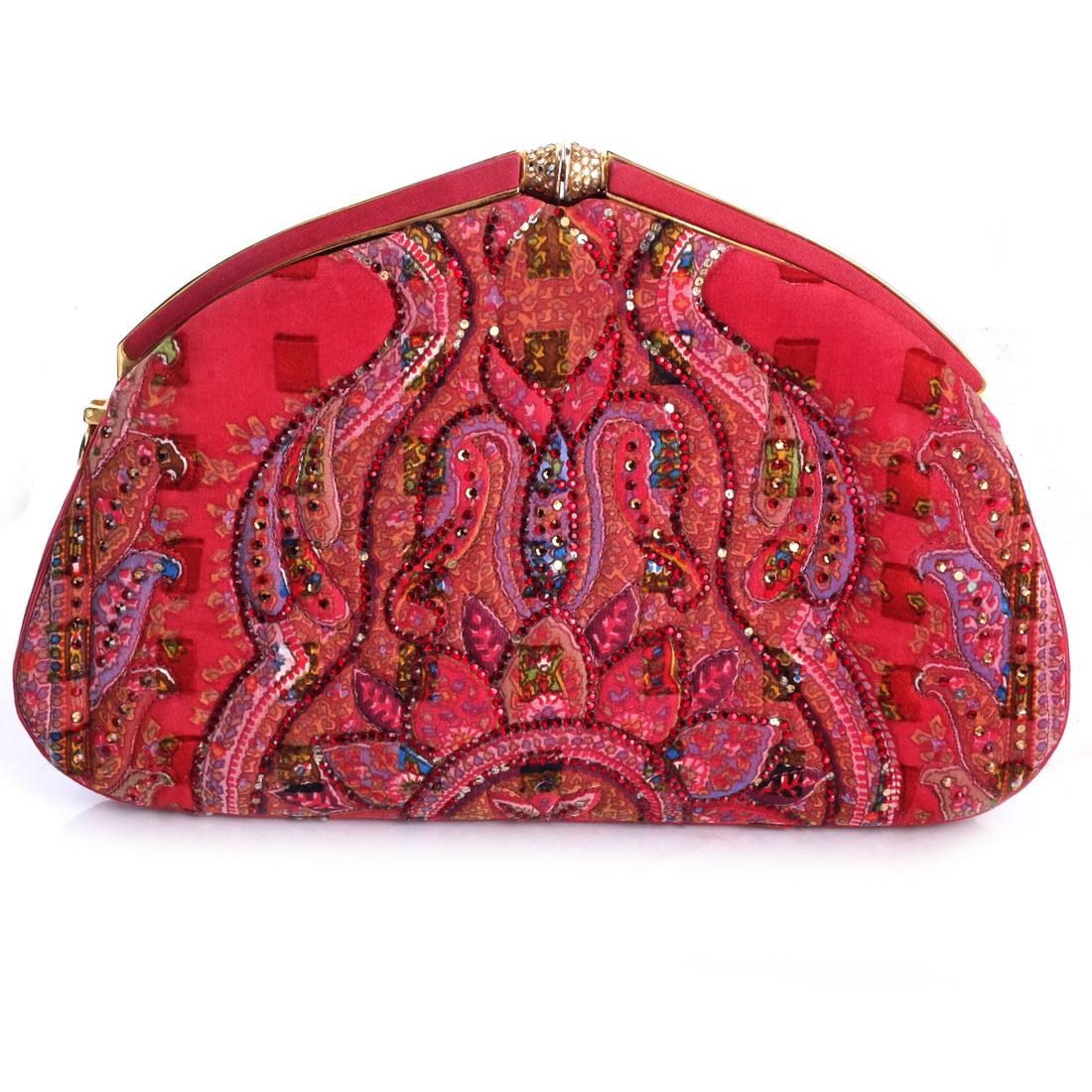 Judith Leiber Pink Paisley Bag (1 of 4)
