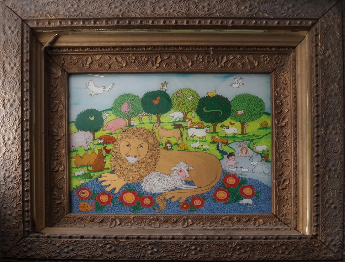 Yaroslava S. Mills: Lions, Glass Painting (1 of 10)