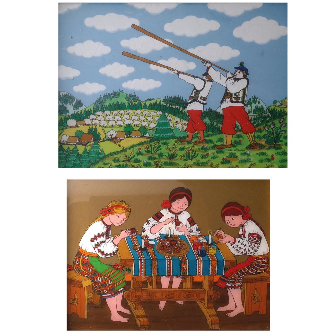 Yaroslava S. Mills: 2 Glass Paintings (1 of 10)