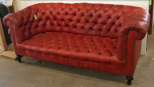 Chesterfield Embossed Leather Sofa