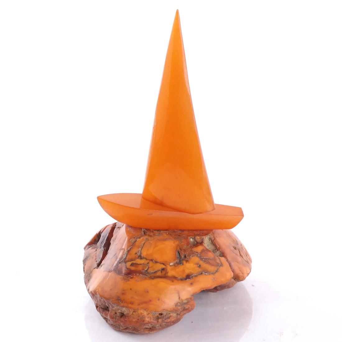 Amber 2 Piece Sailboat Sculpture (1 of 6)