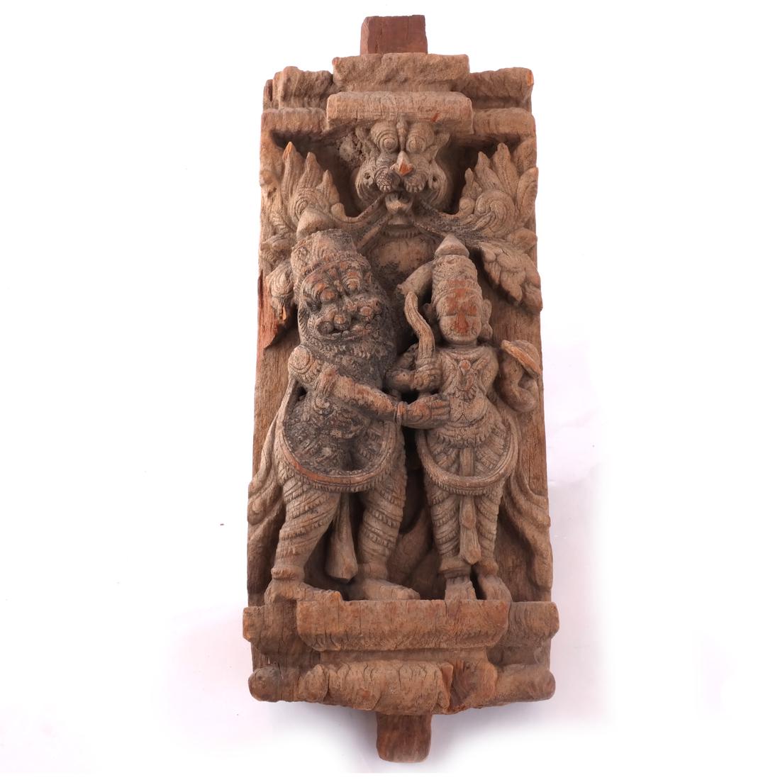 South Indian Carved Wood Fragment (1 of 5)