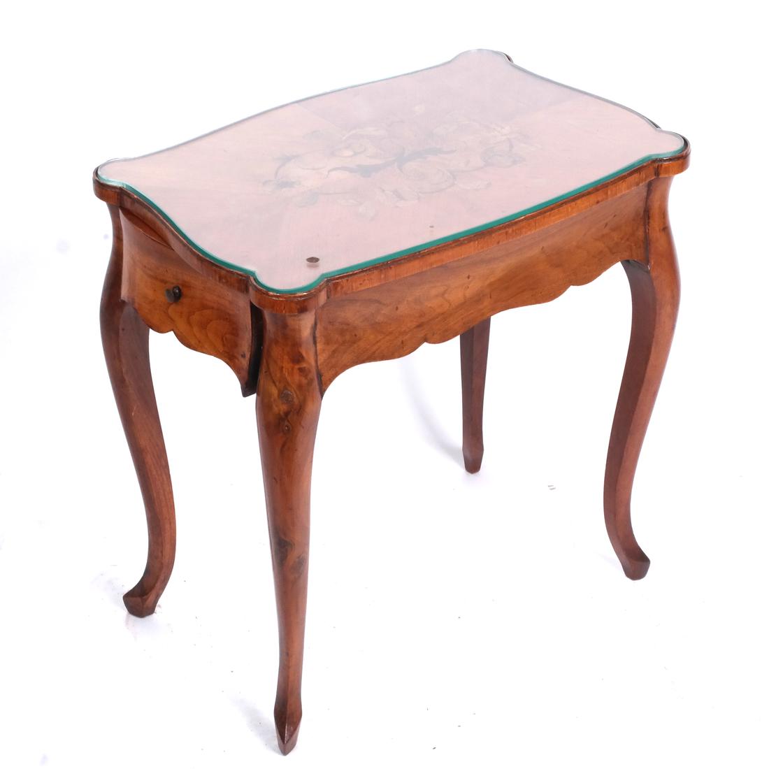 French Inlaid 2-Drawer Stand (1 of 5)