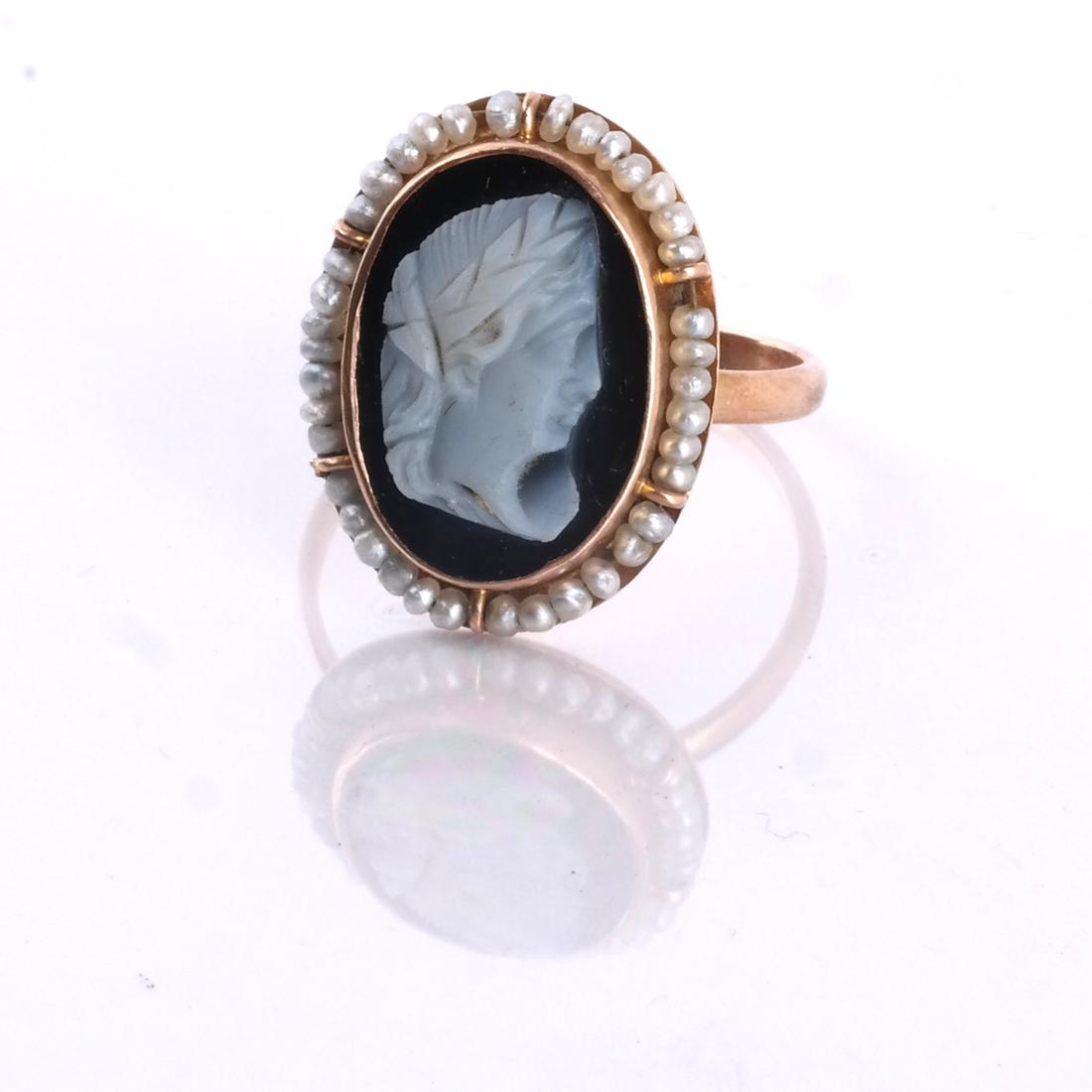 10k Gold Cameo Ring, Size 2 3/4 (1 of 3)