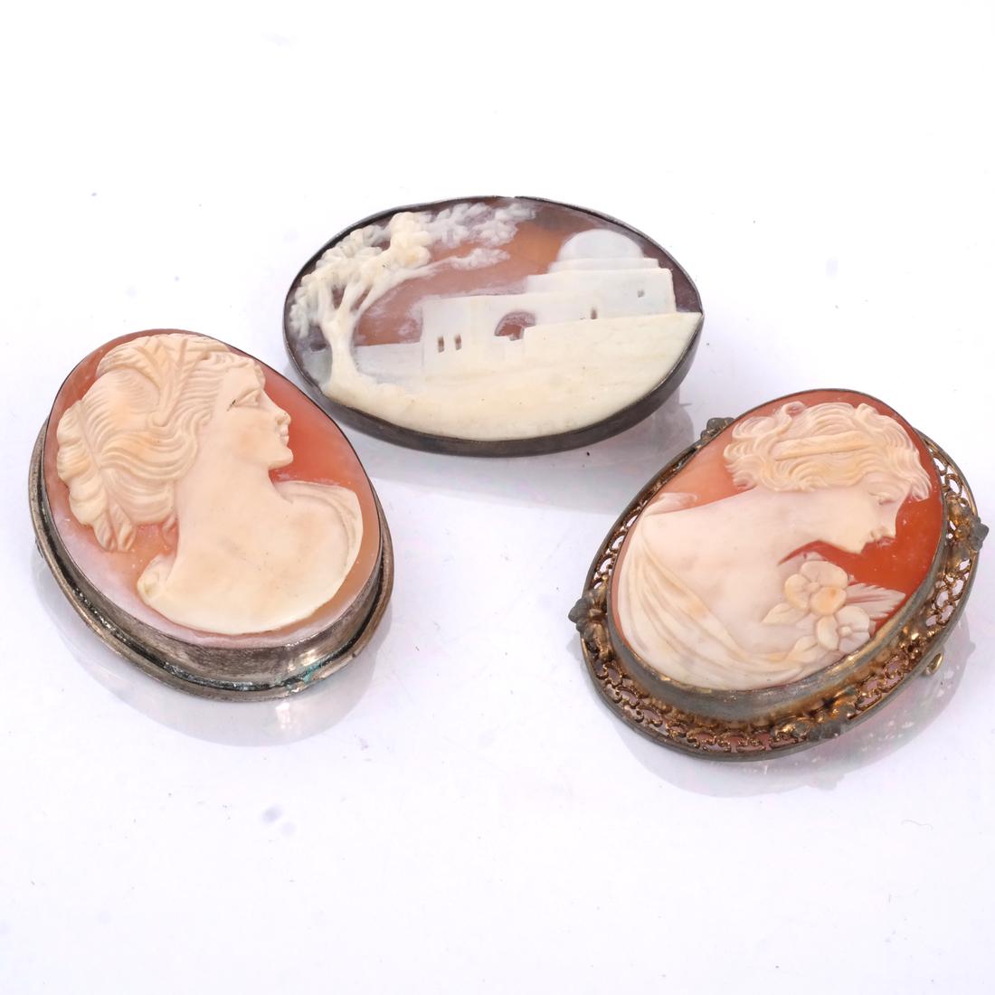 Three Shell Carved Cameos (1 of 5)