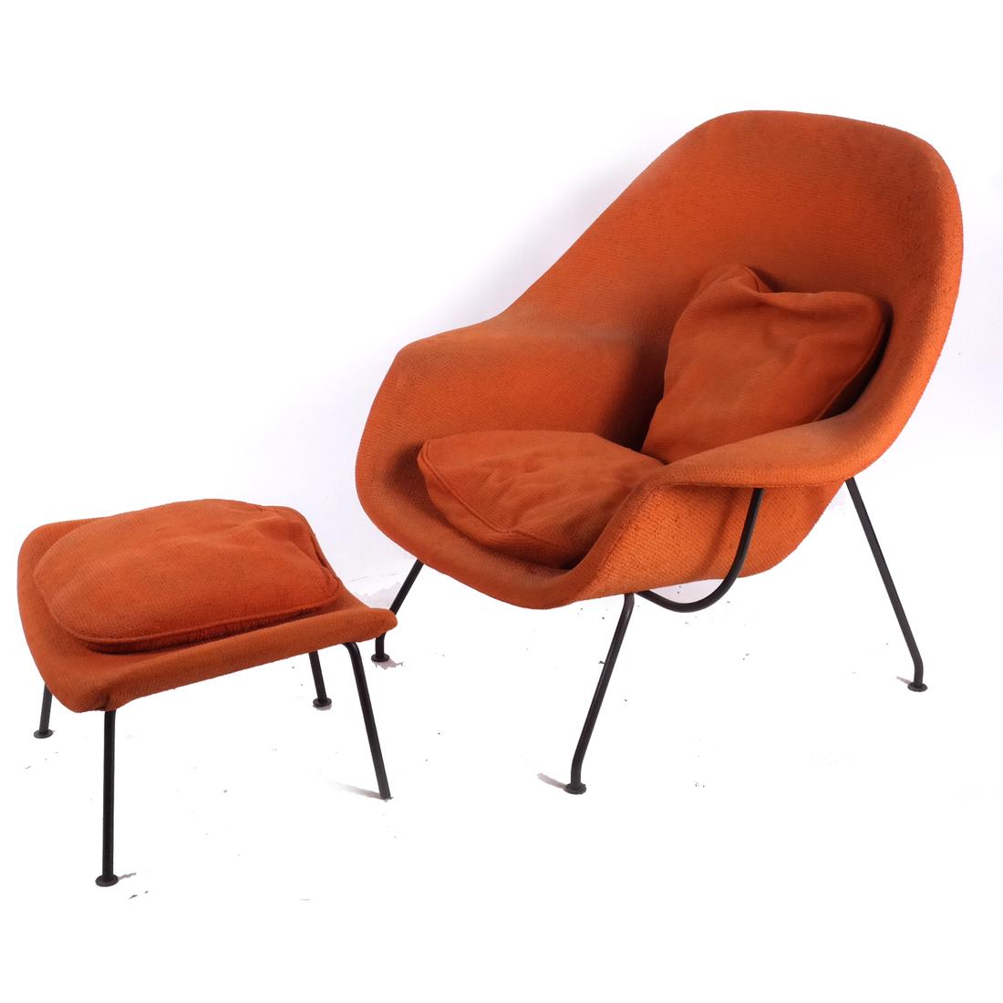 Eero Saarinen for Knoll Chair & Ottoman (1 of 6)